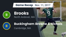 Recap: Brooks  vs. Buckingham Browne & Nichols  2017