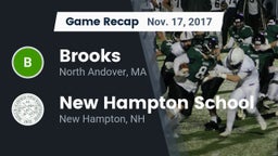 Recap: Brooks  vs. New Hampton School  2017