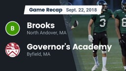 Recap: Brooks  vs. Governor's Academy  2018