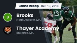 Recap: Brooks  vs. Thayer Academy  2018