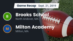 Recap: Brooks School vs. Milton Academy  2019