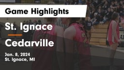 St. Ignace  vs Cedarville  Game Highlights - Jan. 8, 2024