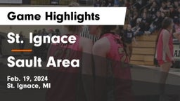 St. Ignace  vs Sault Area  Game Highlights - Feb. 19, 2024