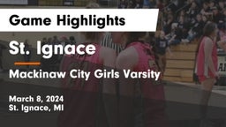 St. Ignace  vs Mackinaw City Girls Varsity  Game Highlights - March 8, 2024