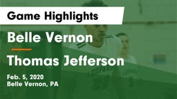 Belle Vernon  vs Thomas Jefferson  Game Highlights - Feb. 5, 2020