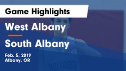 West Albany  vs South Albany  Game Highlights - Feb. 5, 2019