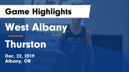 West Albany  vs Thurston  Game Highlights - Dec. 22, 2019