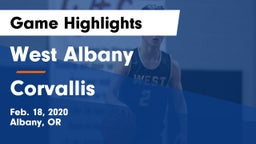 West Albany  vs Corvallis  Game Highlights - Feb. 18, 2020