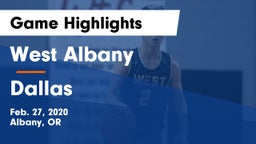 West Albany  vs Dallas  Game Highlights - Feb. 27, 2020