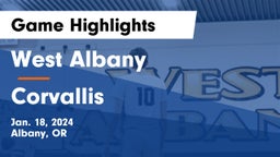 West Albany  vs Corvallis  Game Highlights - Jan. 18, 2024