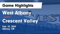 West Albany  vs Crescent Valley  Game Highlights - Feb. 23, 2024