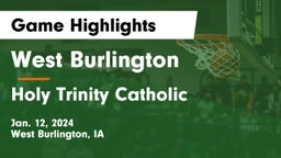 West Burlington  vs Holy Trinity Catholic  Game Highlights - Jan. 12, 2024