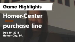 Homer-Center  vs purchase line Game Highlights - Dec 19, 2016