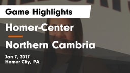 Homer-Center  vs Northern Cambria  Game Highlights - Jan 7, 2017