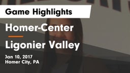 Homer-Center  vs Ligonier Valley  Game Highlights - Jan 10, 2017