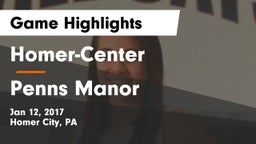 Homer-Center  vs Penns Manor  Game Highlights - Jan 12, 2017