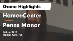 Homer-Center  vs Penns Manor  Game Highlights - Feb 6, 2017