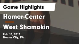 Homer-Center  vs West Shamokin  Game Highlights - Feb 10, 2017