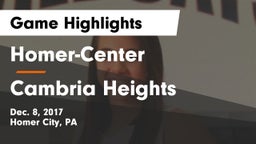 Homer-Center  vs Cambria Heights  Game Highlights - Dec. 8, 2017