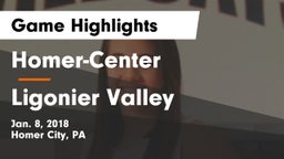 Homer-Center  vs Ligonier Valley  Game Highlights - Jan. 8, 2018