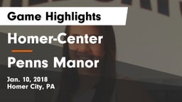 Homer-Center  vs Penns Manor  Game Highlights - Jan. 10, 2018