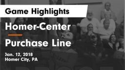 Homer-Center  vs Purchase Line  Game Highlights - Jan. 12, 2018