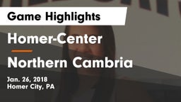 Homer-Center  vs Northern Cambria Game Highlights - Jan. 26, 2018