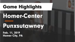 Homer-Center  vs Punxsutawney  Game Highlights - Feb. 11, 2019