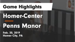 Homer-Center  vs Penns Manor  Game Highlights - Feb. 20, 2019