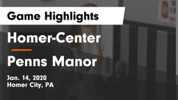 Homer-Center  vs Penns Manor  Game Highlights - Jan. 14, 2020