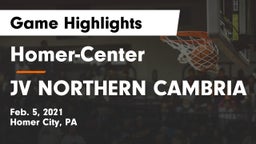 Homer-Center  vs JV NORTHERN CAMBRIA Game Highlights - Feb. 5, 2021