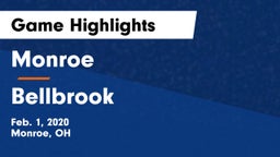 Monroe  vs Bellbrook  Game Highlights - Feb. 1, 2020