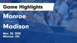 Monroe  vs Madison  Game Highlights - Nov. 20, 2020