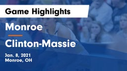 Monroe  vs Clinton-Massie  Game Highlights - Jan. 8, 2021