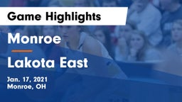 Monroe  vs Lakota East  Game Highlights - Jan. 17, 2021