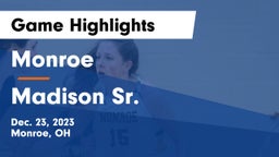 Monroe  vs Madison Sr.  Game Highlights - Dec. 23, 2023