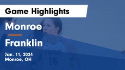 Monroe  vs Franklin  Game Highlights - Jan. 11, 2024