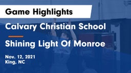 Calvary Christian School vs Shining Light Of Monroe Game Highlights - Nov. 12, 2021