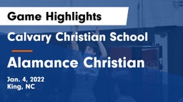 Calvary Christian School vs Alamance Christian Game Highlights - Jan. 4, 2022