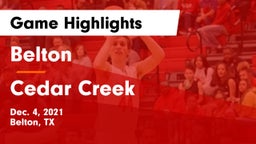 Belton  vs Cedar Creek  Game Highlights - Dec. 4, 2021
