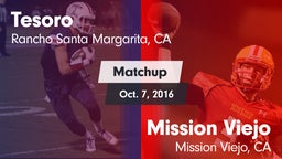 Matchup: Tesoro  vs. Mission Viejo  2016