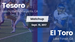 Matchup: Tesoro  vs. El Toro  2017