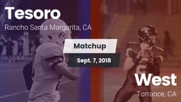 Matchup: Tesoro  vs. West  2018