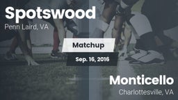 Matchup: Spotswood High vs. Monticello  2016