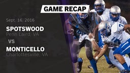 Recap: Spotswood  vs. Monticello  2016