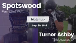 Matchup: Spotswood High vs. Turner Ashby  2016