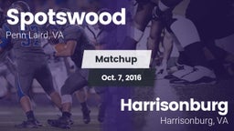 Matchup: Spotswood High vs. Harrisonburg  2016
