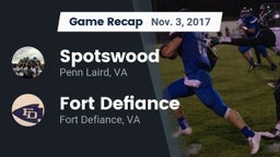 Recap: Spotswood  vs. Fort Defiance  2017