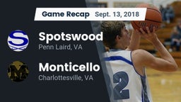 Recap: Spotswood  vs. Monticello  2018