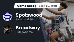 Recap: Spotswood  vs. Broadway  2018
